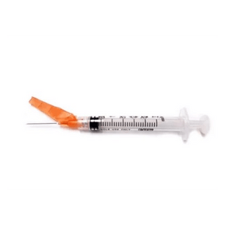 Syringe, Needle Combination, 3 ml | Safety, 25G x 1" (50 EA/BX | 8 BX/CS) | Quantity - 1x BX50