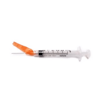 Syringe/Needle Combination, 3 ml | Safety, 25G x 1" (50 EA/BX | 8 BX/CS) | Quantity - 1x BX50