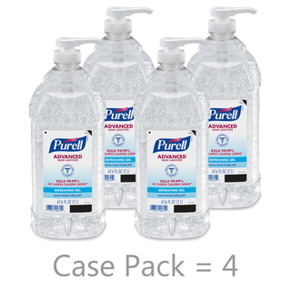 Hand Sanitizer, Instant | Gel, 2 lt, Clear, Purell | Pump Bottle (4 EA/CS) | Quantity - 1x CS4