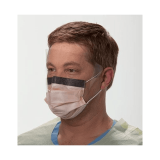 Procedure Masks, Earloops | With Visor, Universal, Orange, Level 3 (25 EA/PK | 4 PK/CS) | Quantity - 1x BX25