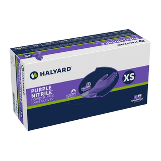 Exam Gloves, Nitrile, X-Small, Purple, Halyard | Powder-free (100 EA/BX | 10 BX/CS) | Quantity - 1x CS1K