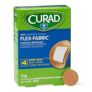 Adhesive Bandages, Fabric, 7/8" dia. Spot CURAD | (100/BX, 12 BX/CS) | Quantity - 1x BX100