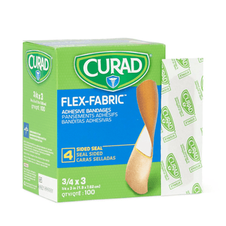 Adhesive Bandages, Fabric | Flexible, 3/4" x 3", Sterile (100 EA/BX | 12 BX/CS) | Quantity - 1x BX100