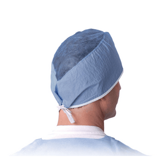 Surgical Caps, With Ties, Regular, Blue, Scrim | Sheer-Guard | (100 EA/BX, 5 BX/CS) | Quantity - 1x BX100