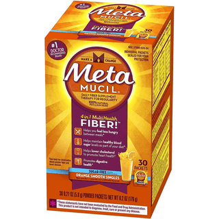 OTC | Fiber Supplements, Psyllium | Sugar-Free Packets, 0.21 oz, Orange Smooth, Metamucil (30 PK/BX | 12 BX/CS) | Quantity - 1x BX30
