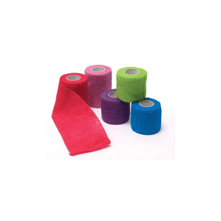 Cohesive Bandage, Assorted Colors (6-Blue, 6-Purple, 6-Red, 3-Green, 3-Pink) | 3" x 5 yds | (24 EA/BX) | Quantity - 1x BX24