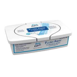 Flushable Wipes (Adult) 9 x 13in - 60 wipes/tub | Quantity - 1x CS