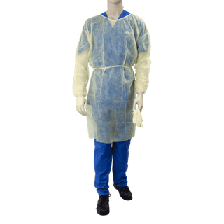 Isolation Gown Poly-Coated Barrier White  7XL | Quantity - 1x CS