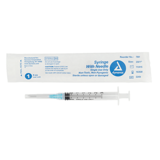 Syringes With Needle - 3cc - 25G, 1" Needle | Quantity - 1x CS