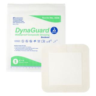 DynaGuard™ Waterproof Dressing, Bordered - 6" x 6" | Quantity - 1x CS