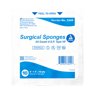 X-Ray Detectable Surgical Gauze Sponge Sterile 4" x 4" | Quantity - 1x CS