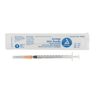 Syringes With Needle - 3cc - 25G, 1" Needle | Quantity - 1x CS