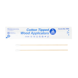 Cotton Tipped Wood Applicators Non-sterile 6in | Quantity - 1x CS