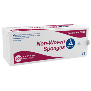 Non-Woven Sponge Sterile 2's, 3"x 3", 4 Ply | Quantity - 1x CS