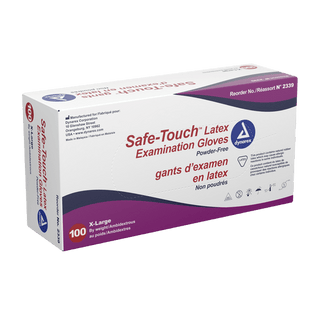 Safe-Touch Latex Exam Gloves- Powder-Free - XL | Quantity - 1x CS