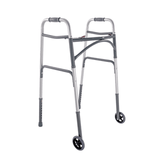 Bariatric Dual Release Folding Walker with Wheels | Quantity - 1x CS