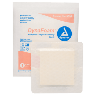 DynaFoam™ Waterproof Foam Dressing – Bordered, 6" × 6" | Quantity - 1x CS