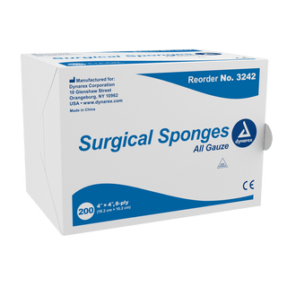 X-Ray Detectable Surgical Gauze Sponge Sterile 4" x 4" | Quantity - 1x CS