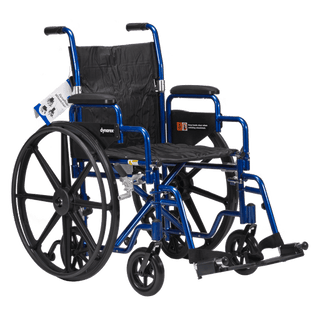 DynaRide™ Convertible Wheelchair with Detachable Desk Arm and Foot Rests — 18" x 16" | Quantity - 1x CS