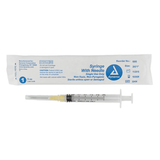 Syringes With Needle - 3cc - 25G, 1" Needle | Quantity - 1x CS