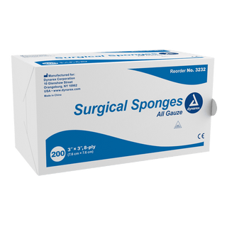 X-Ray Detectable Surgical Gauze Sponge Sterile 4" x 4" | Quantity - 1x CS