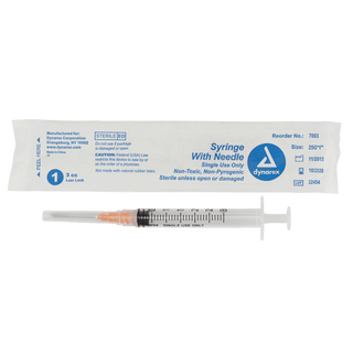 Syringes With Needle - 3cc - 25G, 1" Needle | Quantity - 1x CS