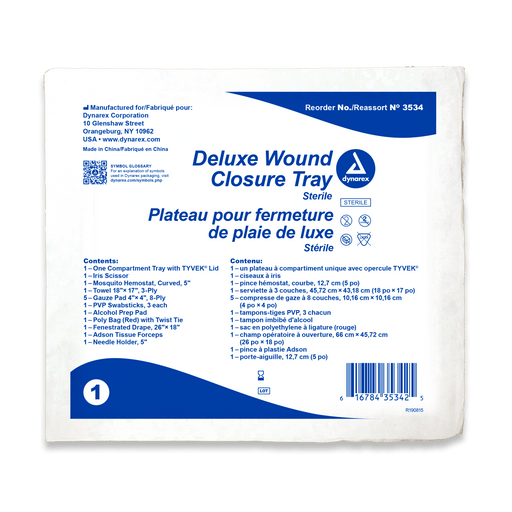Deluxe Wound Closure Trays, 20/cs | Quantity - 1x CS
