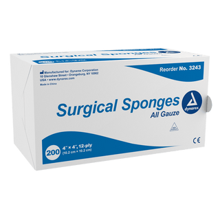 X-Ray Detectable Surgical Gauze Sponge Sterile 4" x 4" | Quantity - 1x CS