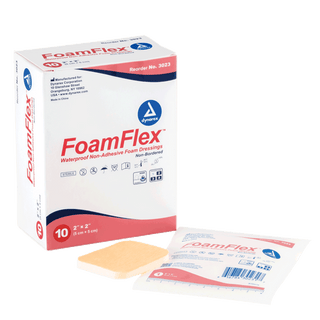 FoamFlex™ Non-Adhesive Waterproof Foam Dressing - 6"x6" | Quantity - 1x CS