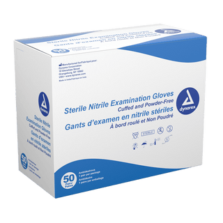 Sterile Nitrile Examination Gloves- Powder Free - Pairs (Size L) | Quantity - 1x CS