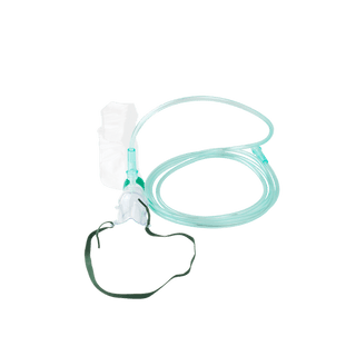 Elongated Oxygen Mask – High-Concentration w/ 7ft (2.1m) Tubing with Standard Connector and 600 mL Reservoir  Bag – Pediatric | Quantity - 1x CS