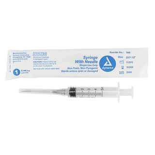 Syringes With Needle - 3cc - 25G, 1" Needle | Quantity - 1x CS