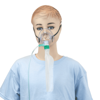 Elongated Oxygen Mask – High-Concentration w/ 7ft (2.1m) Tubing with Standard Connector and 600 mL Reservoir  Bag – Pediatric | Quantity - 1x CS