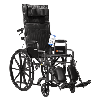 DynaRide™ Reclining Wheelchair with Elevating Leg Rest and Detachable Desk Arm - 22x18in Seat | Quantity - 1x CS