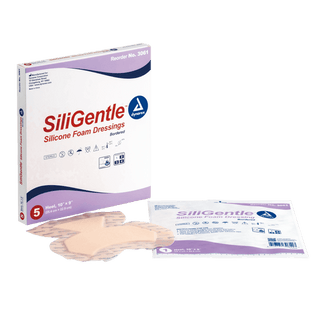 SiliGentle™ Silicone Bordered Foam Dressings - Heel - 10 x 9in | Quantity - 1x CS