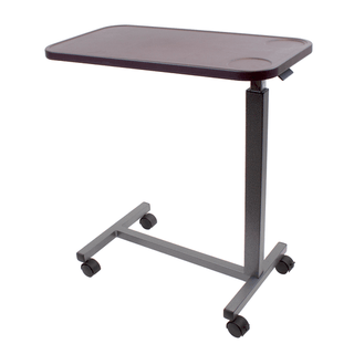 Overbed Table Plastic, Mahogany, 1pc/cs | Quantity - 1x CS
