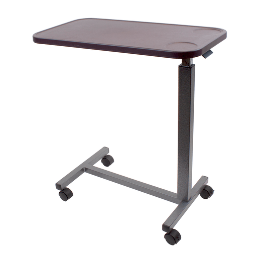 Overbed Table Plastic, Mahogany, 1pc/cs | Quantity - 1x CS