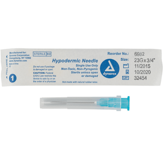 Hypodermic Needle 23G, 3/4" needle | Quantity - 1x CS