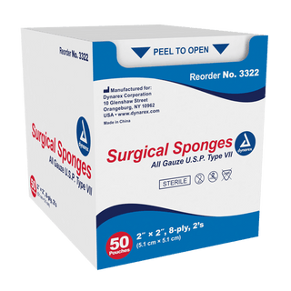 X-Ray Detectable Surgical Gauze Sponge Sterile 4" x 4" | Quantity - 1x CS