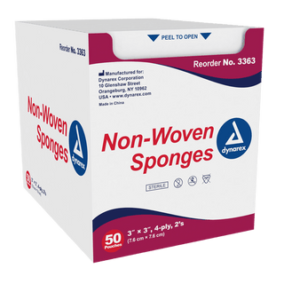 Non-Woven Sponge Sterile 2's, 3"x 3", 4 Ply | Quantity - 1x CS