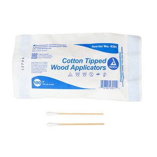 Cotton Tipped Wood Applicators Non-sterile 6in | Quantity - 1x CS