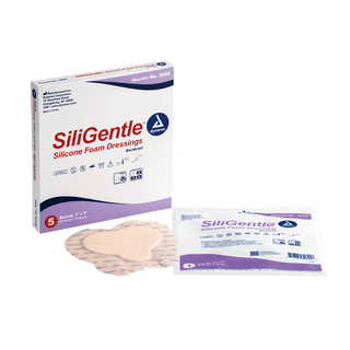 SiliGentle™ Silicone Bordered Foam Dressings - Heel - 10 x 9in | Quantity - 1x CS