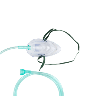 Elongated Oxygen Mask – Medium-Concentration w/ 7ft (2.1 m) Tubing with Universal Connector – Pediatric | Quantity - 1x CS