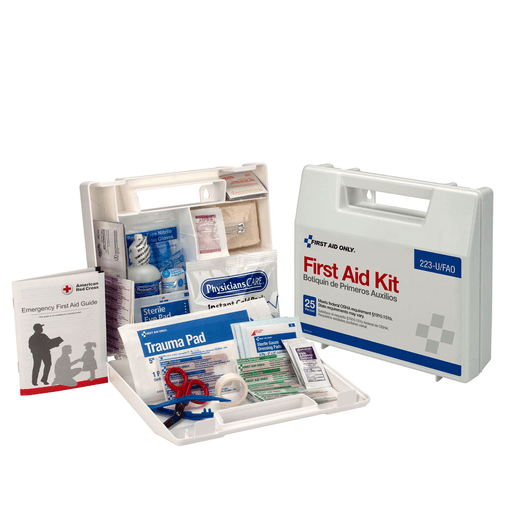 FIRST AID ONLY/ACME UNITED FIRST AID KITS25 Person First Aid Kit, Plastic Case with Dividers (DROP SHIP ONLY$150 Minimum Order) | Quantity - 1x EA