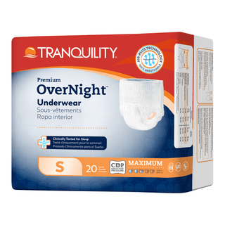 Tranquility Premium OverNight Disposable Absorbent Underwear, Small | Quantity - 1x BG