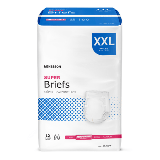 McKesson Super Moderate Absorbency Incontinence Briefs, 2X-Large | Quantity - 1x BG