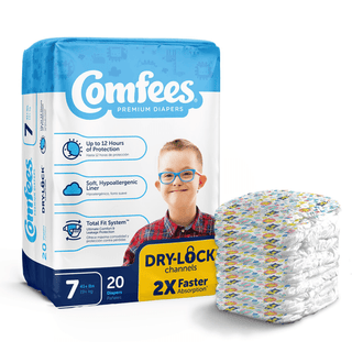 Attends Comfees Premium Baby Diapers, Moderate-Absorbent, Size 7 | Quantity - 1x BG