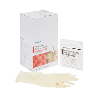 McKesson Perry® Performance Plus Surgical Glove, Size 7.5, Cream | Quantity - 1x BX