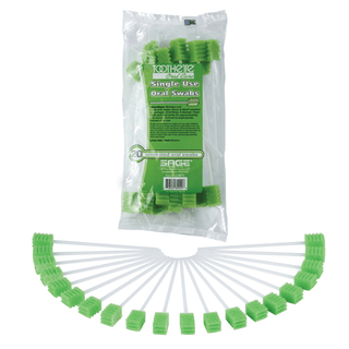 Toothette Plus Oral Swabsticks Foam Tip Untreated, 6-Inch Length, Green | Quantity - 1x PK