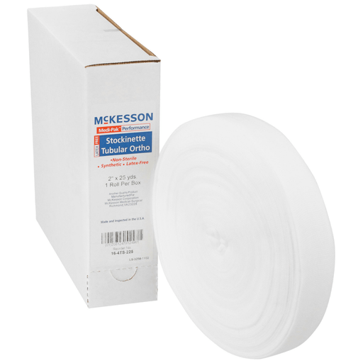 McKesson White Polyester Tubular Stockinette, 2 Inch x 25 Yard | Quantity - 1x CS